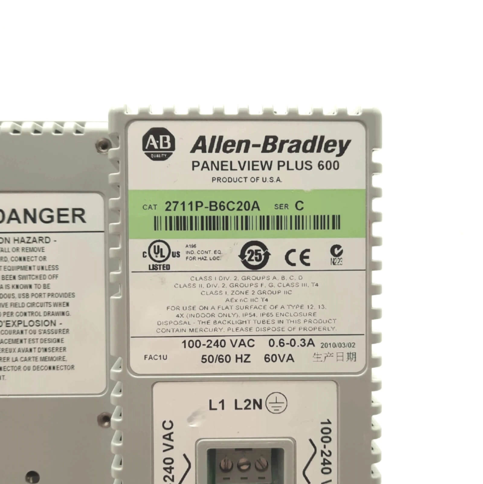 Allen Bradley 2711P-T6C20A